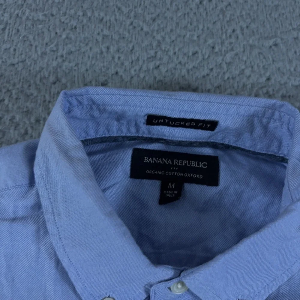 LOT OF 2 Banana Republic Shirt Mens Medium Button Down Untucked Oxford Preppy